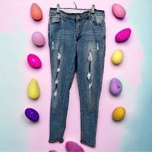 HYBRID 16 Ripped Skinny Jeans